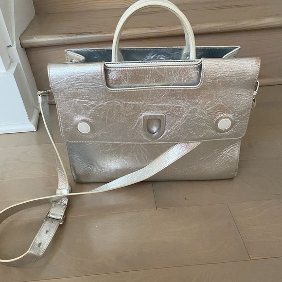 Price drop!!! Authentic Diorever metallic silver bag Large - Picture 5 of 7